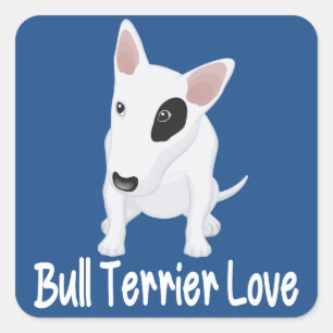 Autocollant / Étiquette Chien Bull Terrier Puppy A