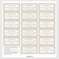 Autocollant Étiquette de adresse de nom de bénéfic