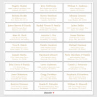 Autocollant étiquette de adresse invité mariage pe