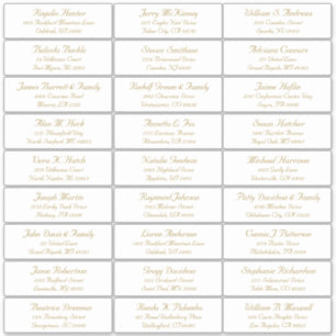 Autocollant étiquette de adresse invité mariage pe