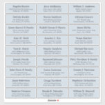 Autocollant étiquette de adresse invité mariage pe<br><div class="desc">Facile à personnaliser,  noms et adresses / mariage individuel expédition autocollants étiquette de adresse pour les invités. bleu poussiéreux</div>