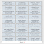 Autocollant étiquette de adresse invité mariage pe<br><div class="desc">Facile à personnaliser,  noms et adresses / mariage individuel expédition autocollants étiquette de adresse pour les invités. bleu poussiéreux</div>