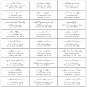 Autocollant étiquette de adresse invité mariage pe