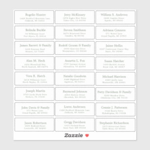 Autocollant étiquette de adresse invité mariage pe