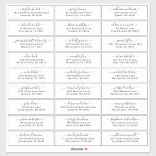 Autocollant étiquette de adresse invité mariage pe