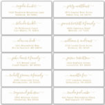Autocollant étiquette de adresse invité mariage pe<br><div class="desc">Facile à personnaliser,  noms et adresses / autocollants de étiquette de adresse de livraison mariage individuel pour les invités.</div>