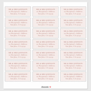 Autocollant Étiquette de adresse Mariage personnal