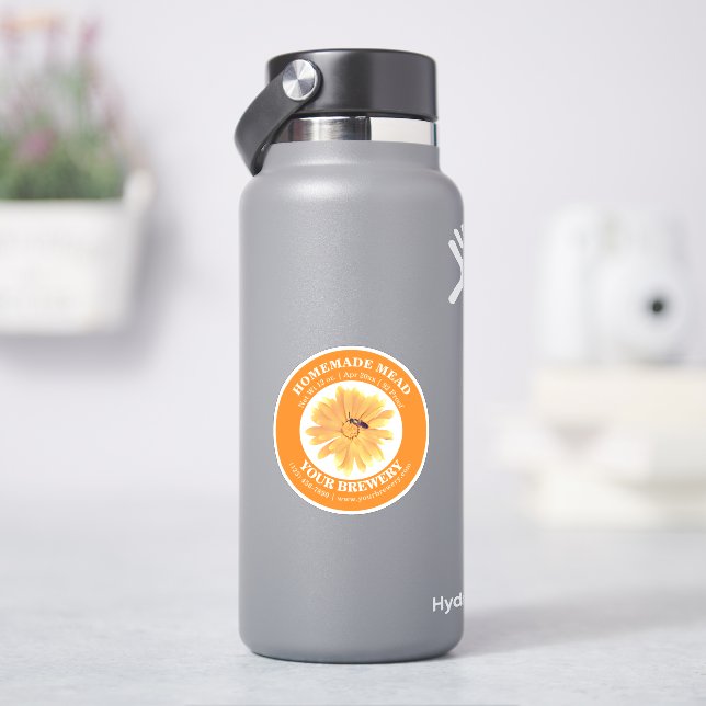 Autocollant Étiquette de bouteille de viande fait  (HydroFlask)