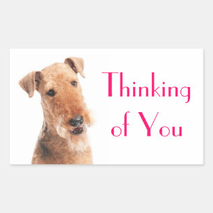 Autocollant / Étiquette de chiot Airedale Vous fai