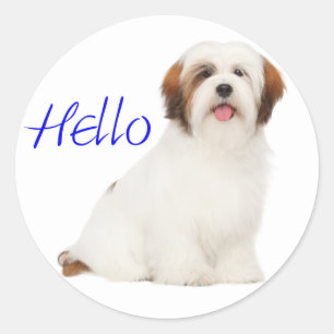 Autocollant / Étiquette de chiot Lhasa Apso