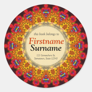 Autocollant Étiquette de livre Motif de la tribu A