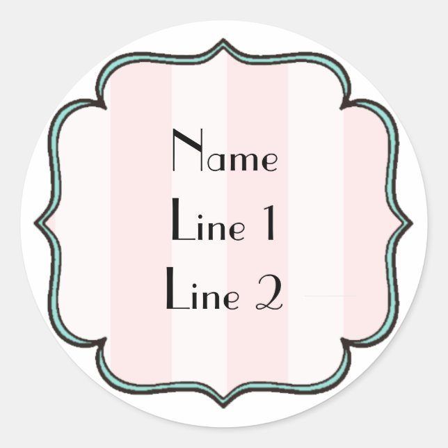 Autocollant Étiquette élégant (Devant)