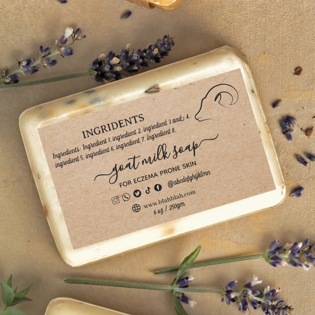 Autocollant Étiquette Kraft fait maison pour savon (Créateur téléchargé)