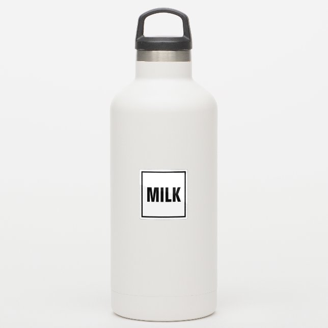 Autocollant étiquette « LAIT » – Design minimalist (Gourde)