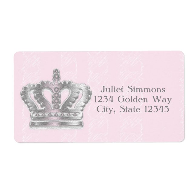 Autocollant étiquette princesse élégante vintage c (Devant)