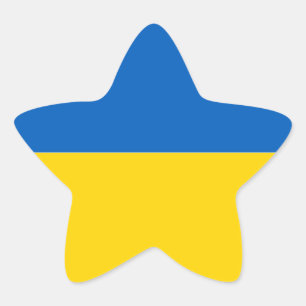Autocollant étoile du drapeau de l'Ukraine