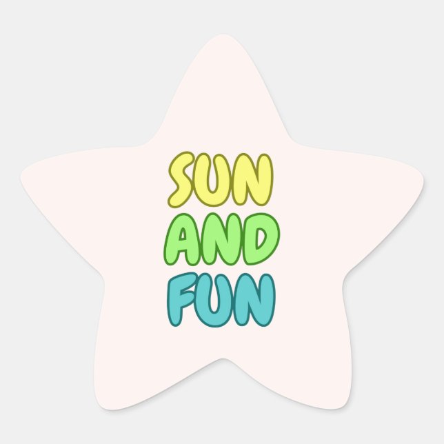 Autocollant étoile Soleil Et Fun (Devant)