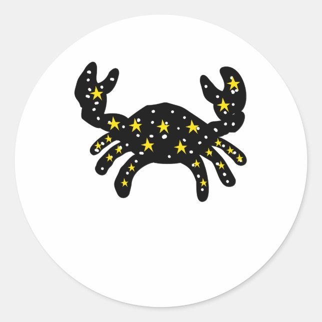Autocollant Étoiles de l'Espace du Crabe – Animal  (Devant)