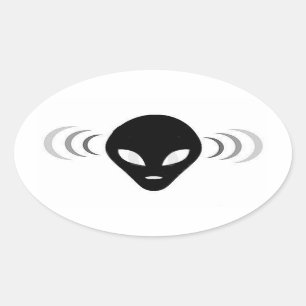 Autocollant étranger d'UFO de télépathie