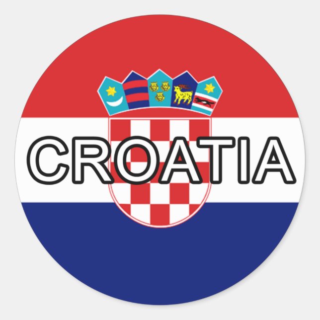 Autocollant Euro Croatie (Devant)