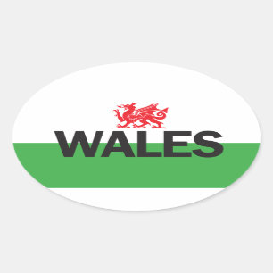 Autocollant Euro Oval Wales