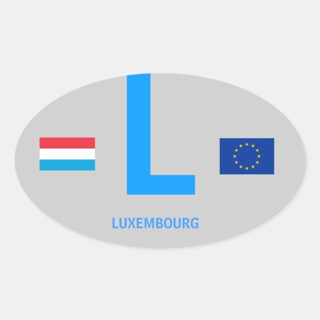 Autocollant euro-ovale Luxembourg* (Devant)