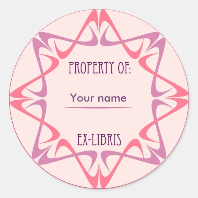 Autocollant Ex-libris n° 8c (Devant)