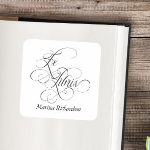 Autocollant Ex Libris personnalisé élégant pour li
