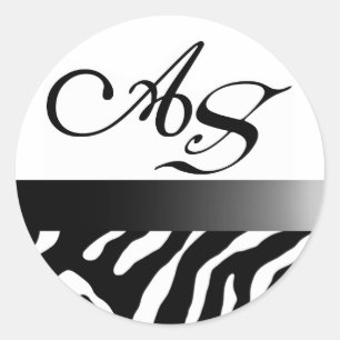 Autocollant fabuleux de partie de monogramme de