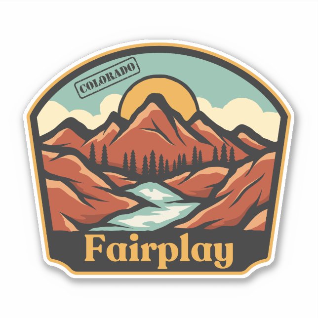 Autocollant Fairplay, Colorado (Devant)