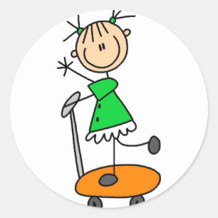 Autocollant faisant de la planche à roulettes