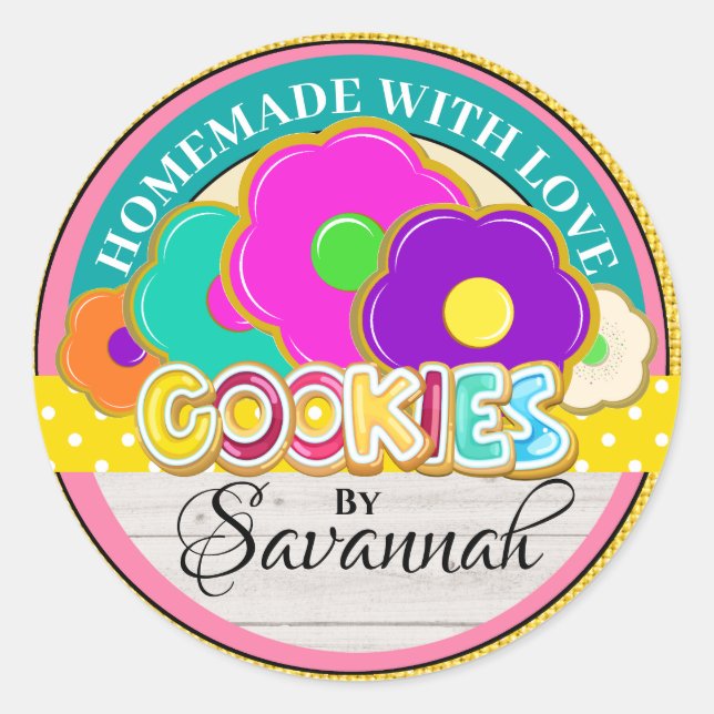 Autocollant fait maison avec amour (Devant)