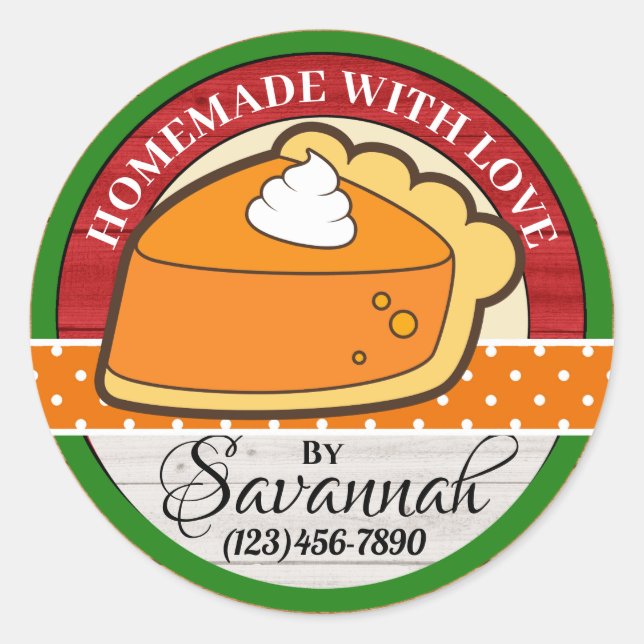 Autocollant fait maison avec amour (Devant)