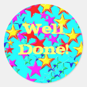 Autocollant fait par bien d'étoile bleue