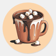 Autocollant Fantaisie Volcan au Chocolat Fondu