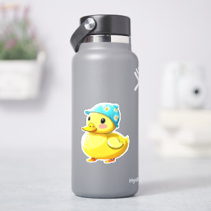 Autocollant fantaisiste de canard en caoutchouc ja