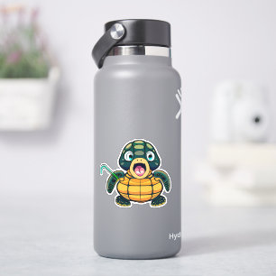 Autocollant fantaisiste de tortue de mer pour enfa