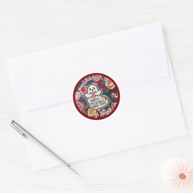 Autocollant fantôme de la Saint-Valentin (Enveloppe)