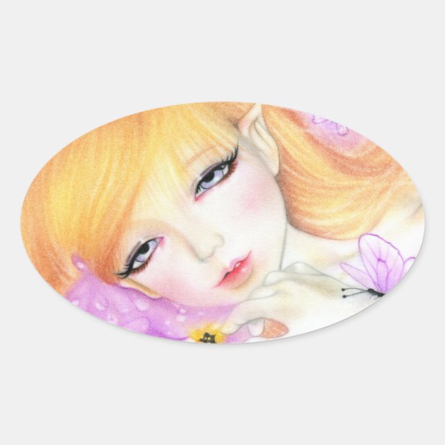 AUTOCOLLANT féerique de violettes de ressort (Devant)