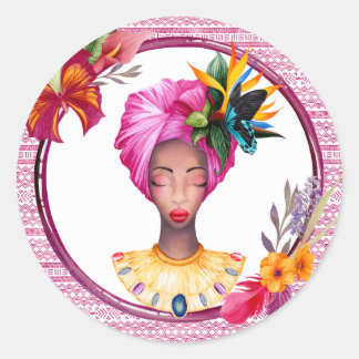 Autocollant femme africaine