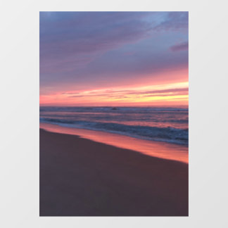 Autocollant fenêtre Coucher de soleil rose & bleu