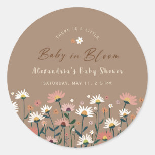 Autocollant Fête Prénatale Bohème Chic Fleur de Da