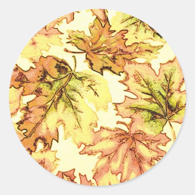 Autocollant Feuilles Automne (Devant)