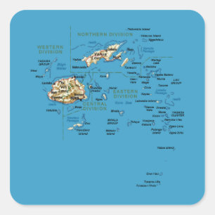 Autocollant Fidji Map