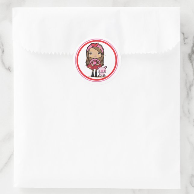 Autocollant fille de ferme (Sac)