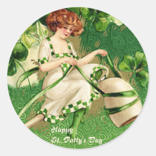 Autocollant Fille de la Saint-Patrick