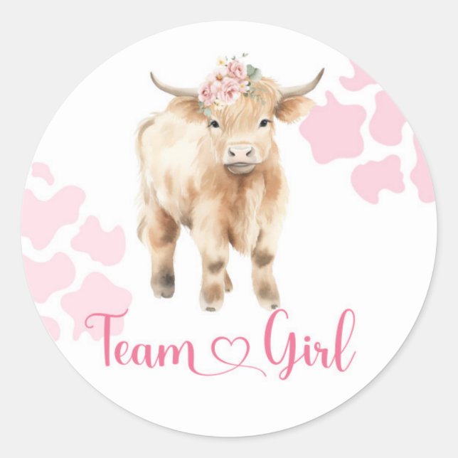Autocollant Fille Équipe Génisse ou Taureau Vache (Devant)