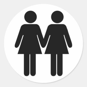 Autocollant fille + fille