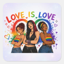 Autocollant Filles Arc-en-ciel LGBTQ