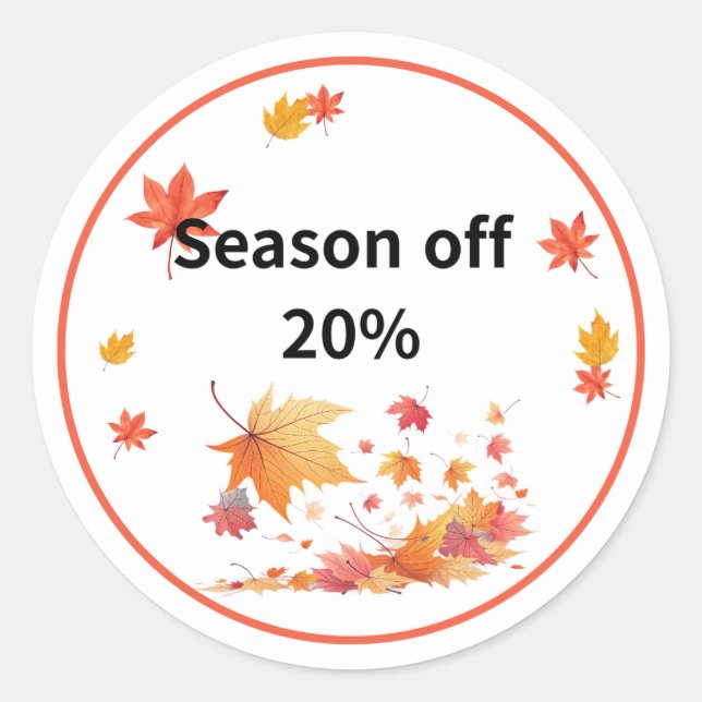 Autocollant Fin de Saison – Promotion de la vente  (Devant)